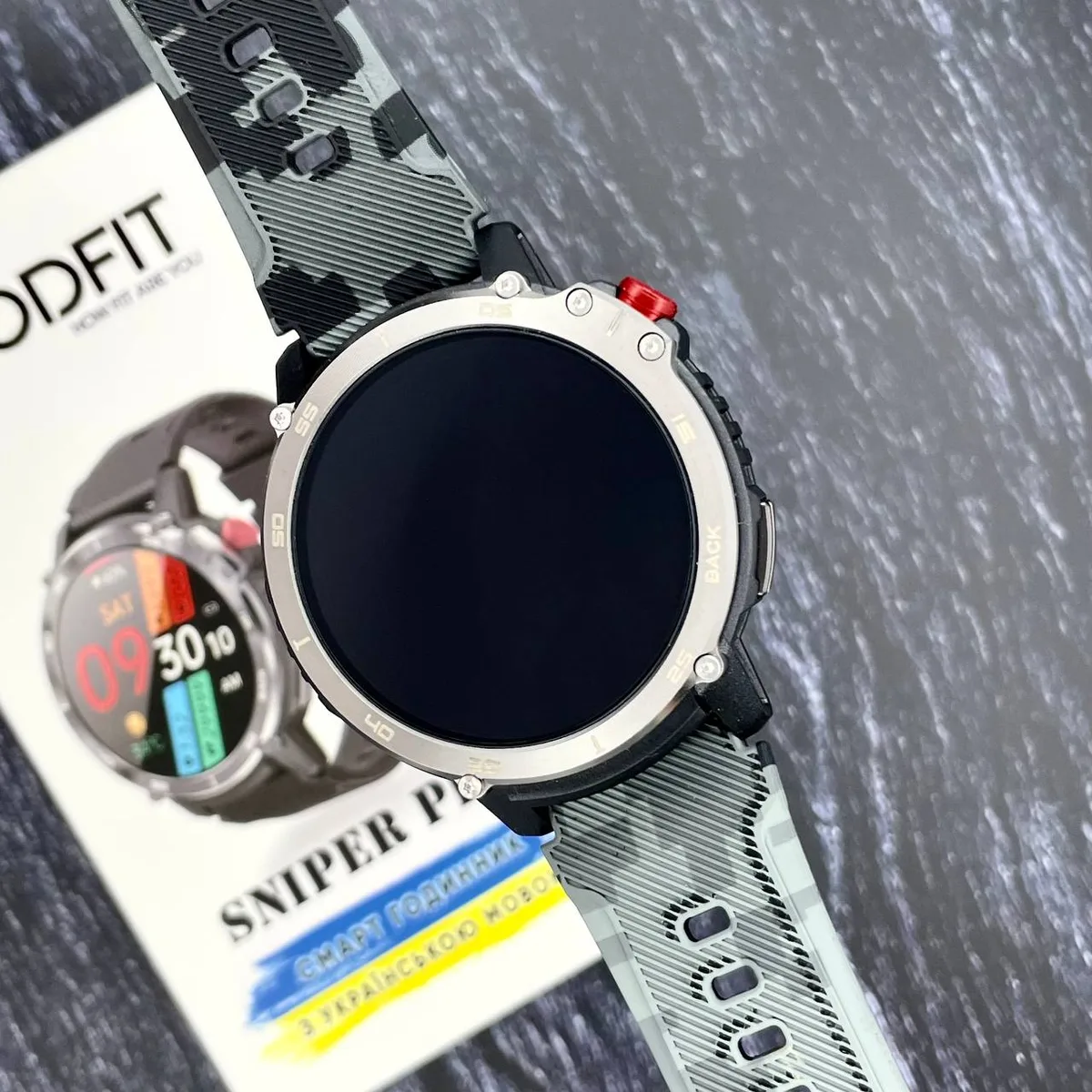 Розумні годинники Modfit Сталь Силікон 41 мм Чорні Сріблясті