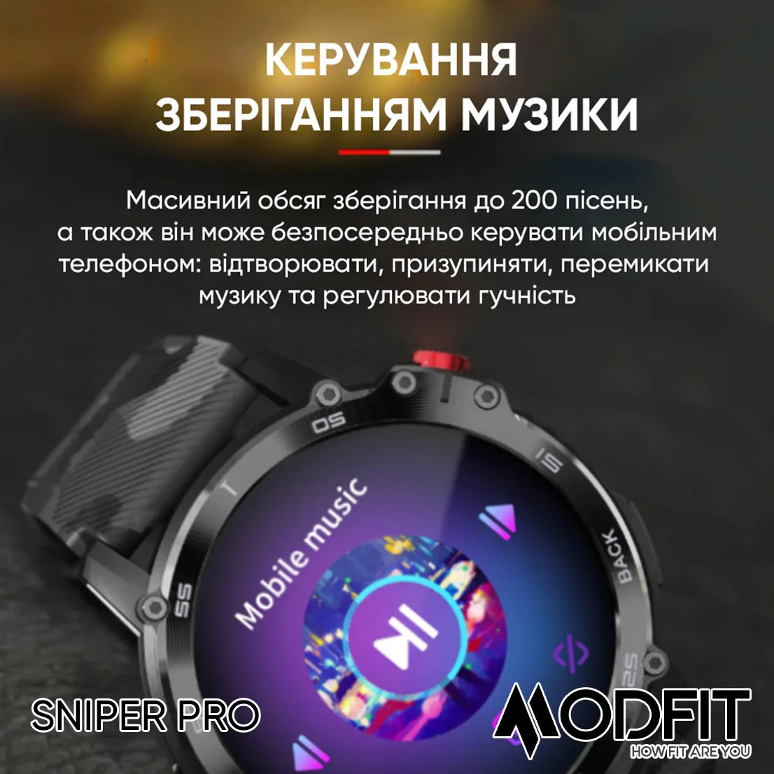 Розумні годинники Modfit Сталь Силікон 41 мм Чорні Сріблясті