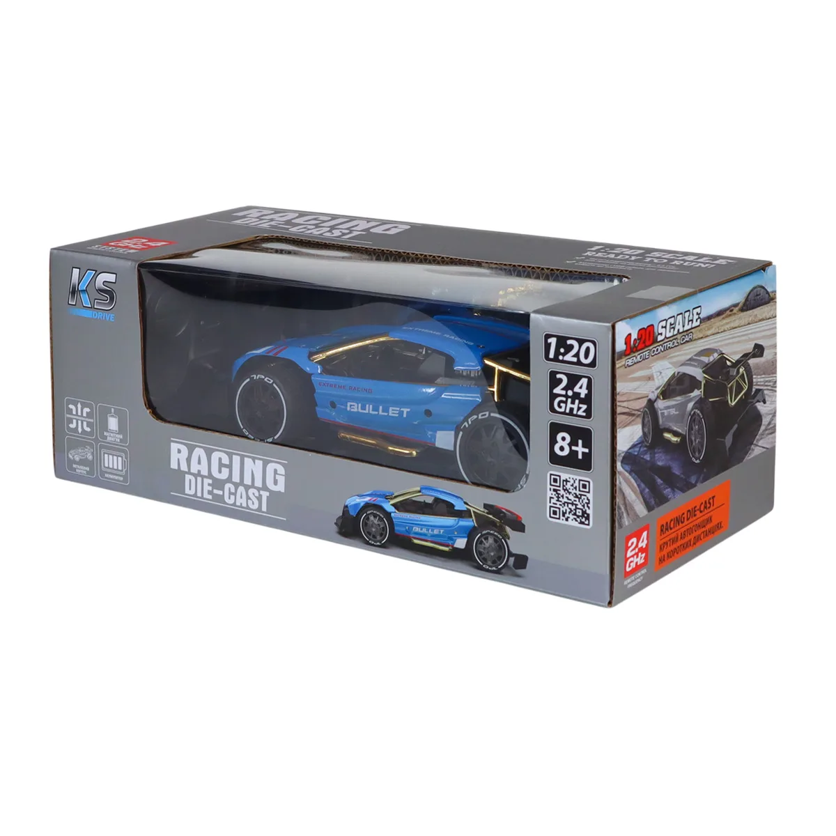 Автомобіль KS Drive р/к 20х9,5х5 см комбіновані матеріали блакитний