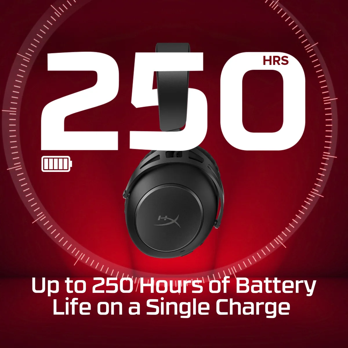 Гарнітура ігрова HyperX бездротова 53 мм чорна