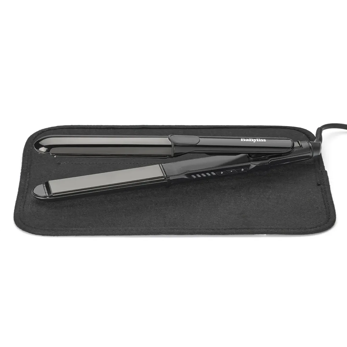 Випрямляч волосся Babyliss Black Chrome, 5 температурних режимів, 130-230°C, титанове покриття, чорний колір.