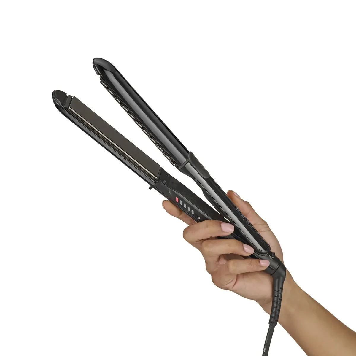 Випрямляч волосся Babyliss Black Chrome, 5 температурних режимів, 130-230°C, титанове покриття, чорний колір.