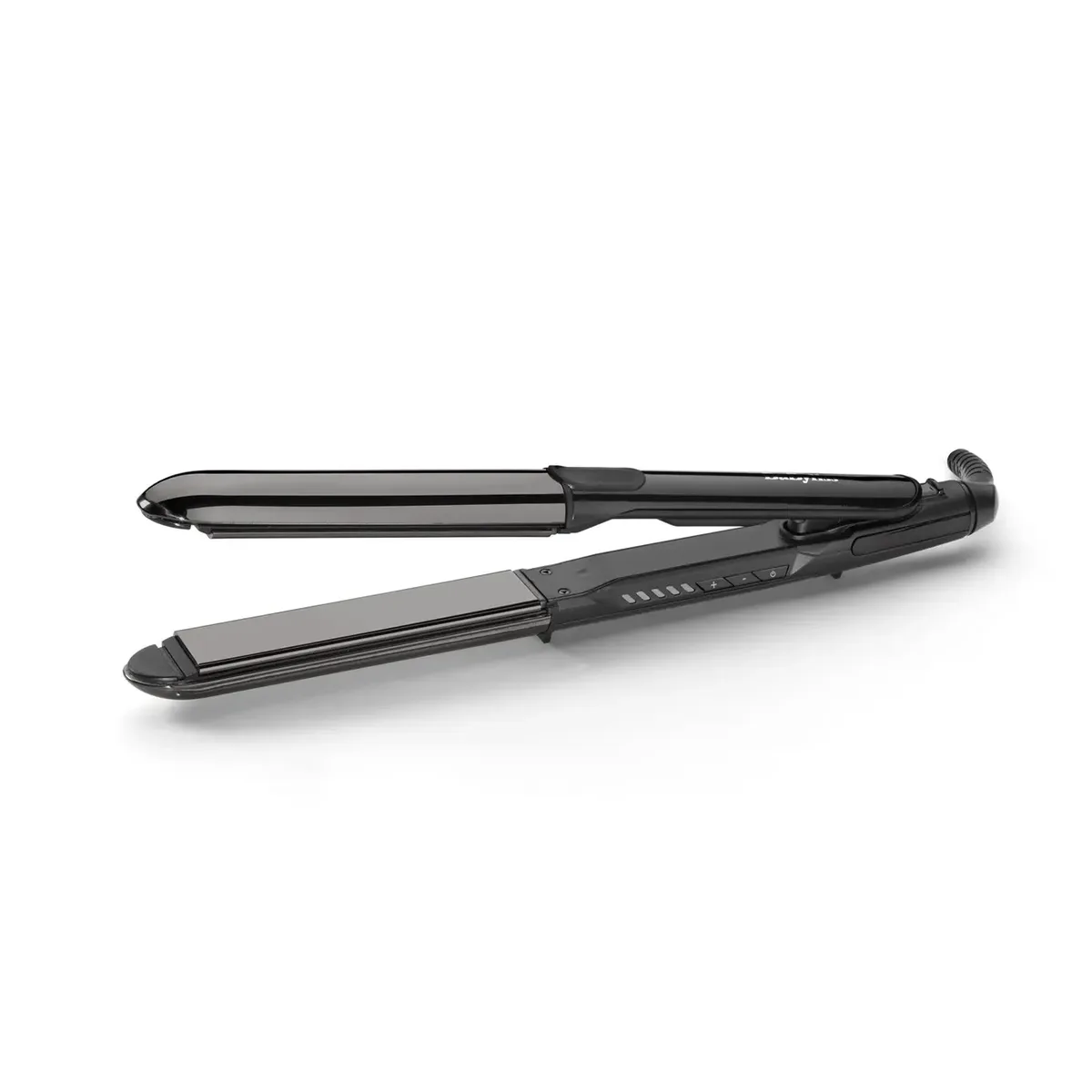 Випрямляч волосся Babyliss Black Chrome, 5 температурних режимів, 130-230°C, титанове покриття, чорний колір.