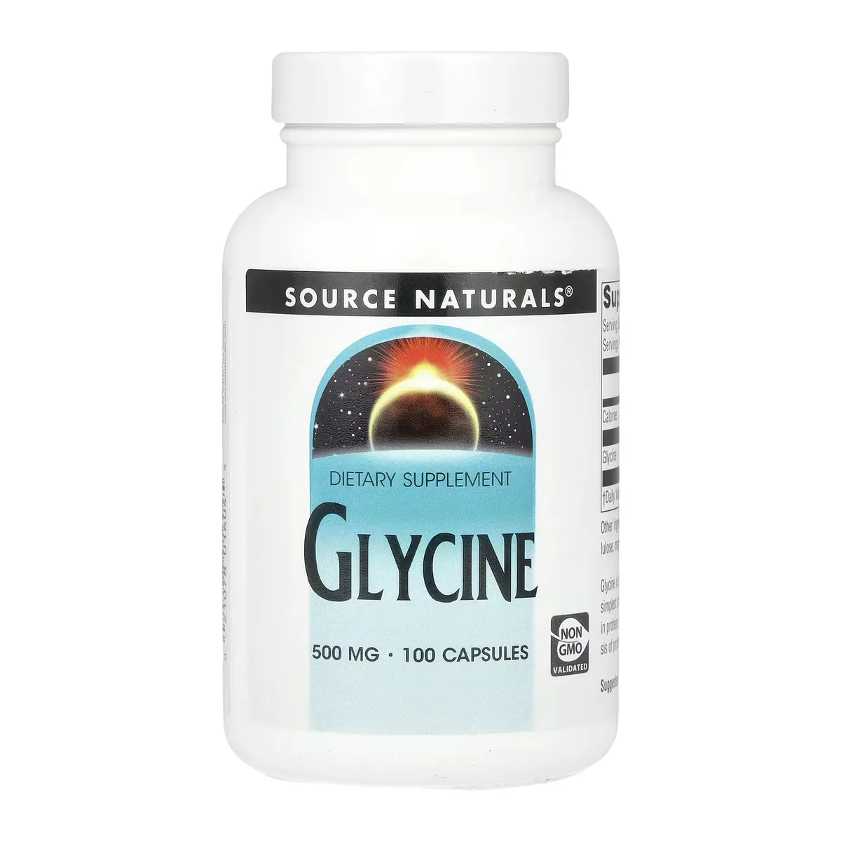 Glycine 500 мг капсули 100 шт Source Naturals желатинові