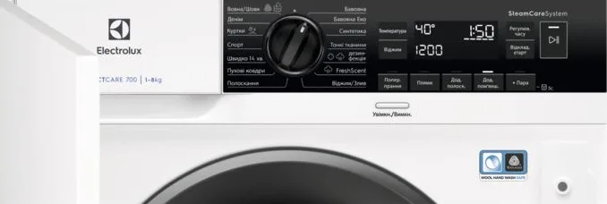Стиральная машина Electrolux встроенная фронтальная 8кг 1400 об/мин белая с дисплеем и паром