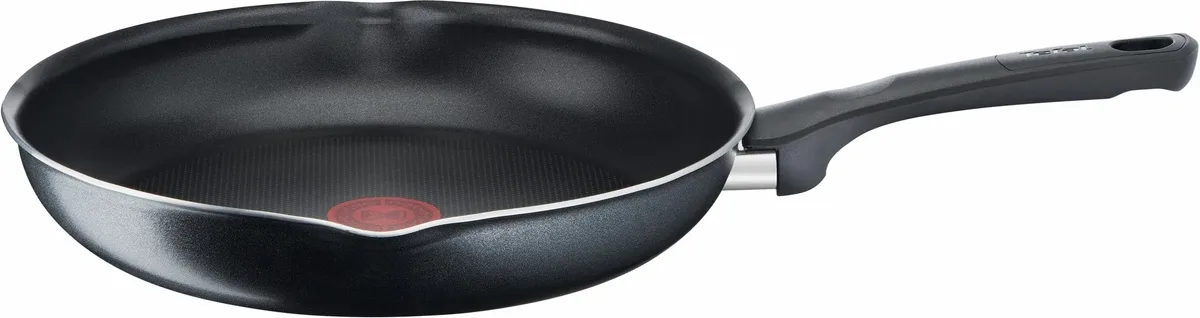 Сковорода з кришкою Tefal Day by Day, 24 см, алюмінієва, з бакелітовою ручкою та скляною кришкою, чорного кольору.