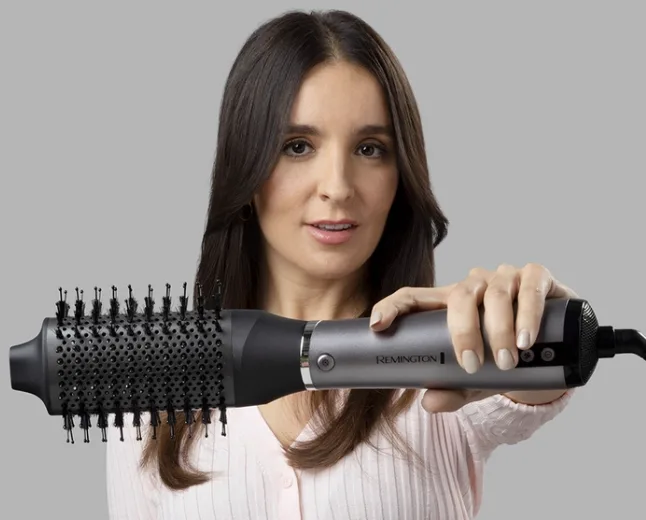 Фен-щітка Remington 1000 Вт керамічна овальна кругла сірий чорний 4,8х43,5 см