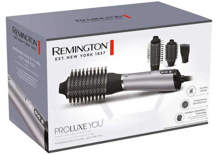 Фен-щітка Remington 1000 Вт керамічна овальна кругла сірий чорний 4,8х43,5 см