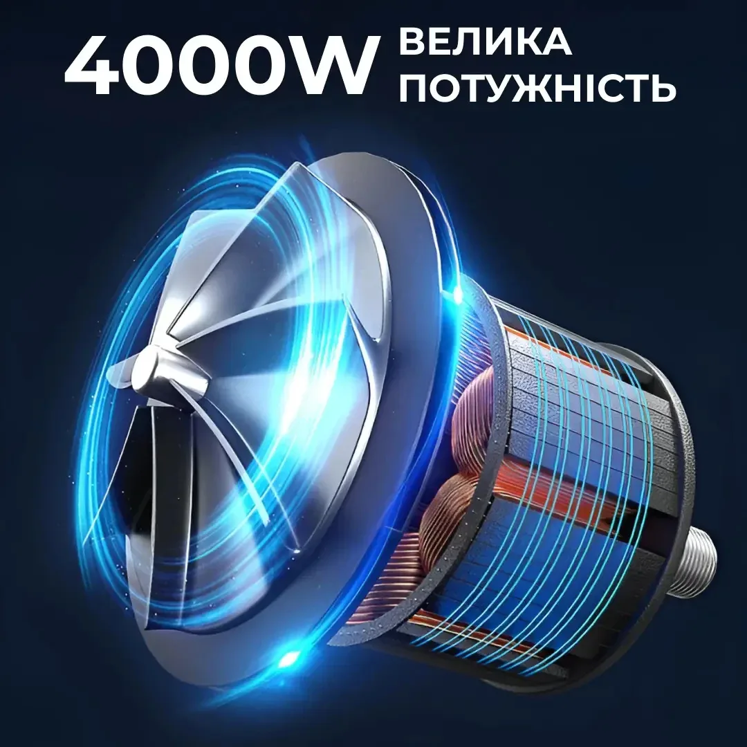 Пилосос Sokany металевий 4000 Вт 58 см сірий 28 л