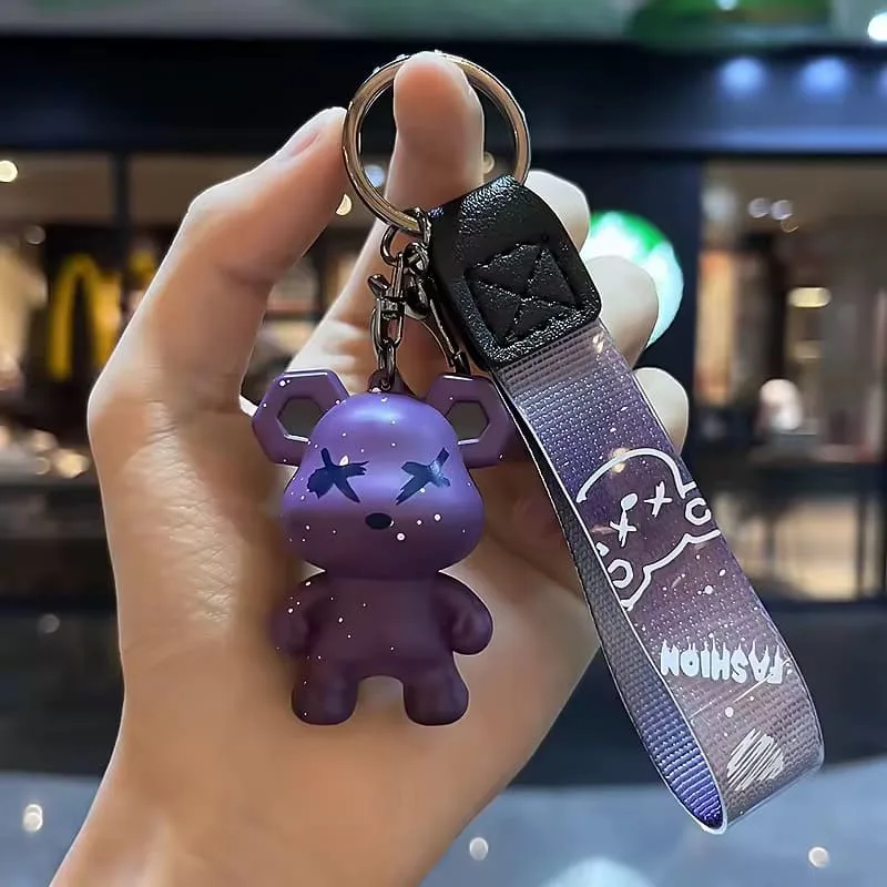 Брелок KAWS BFF Медвежонок 4,5х3,2х1,5 см ПВХ красный