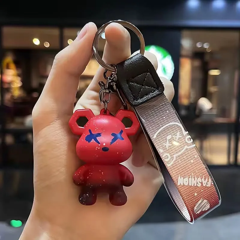 Брелок KAWS BFF Медвежонок 4,5х3,2х1,5 см ПВХ красный