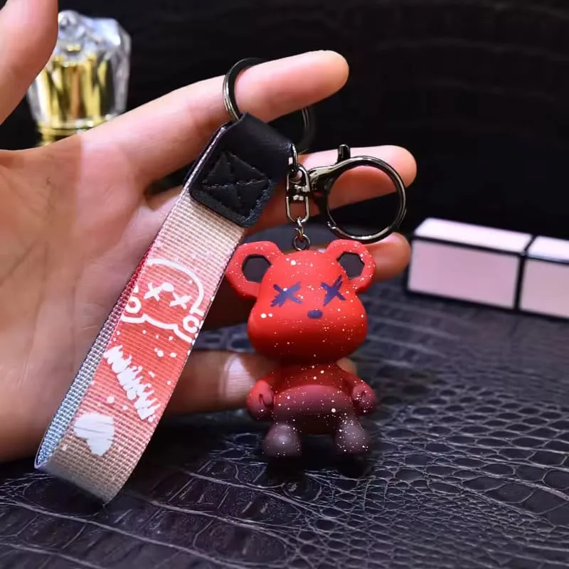 Брелок KAWS BFF Медвежонок 4,5х3,2х1,5 см ПВХ красный
