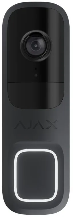Відеодзвінок Ajax Doorbell, універсальне встановлення, 4 мп, 155° вертикальний 90° горизонтальний, іч 6м, дальнісь виявлення руху 4м, штучний інтелект, wi-fi, graphite