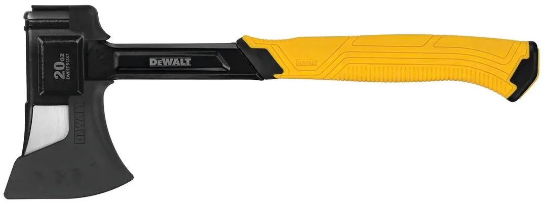Универсальный топор DeWALT с металлической прорезиненной рукояткой, 36 см, 990 г