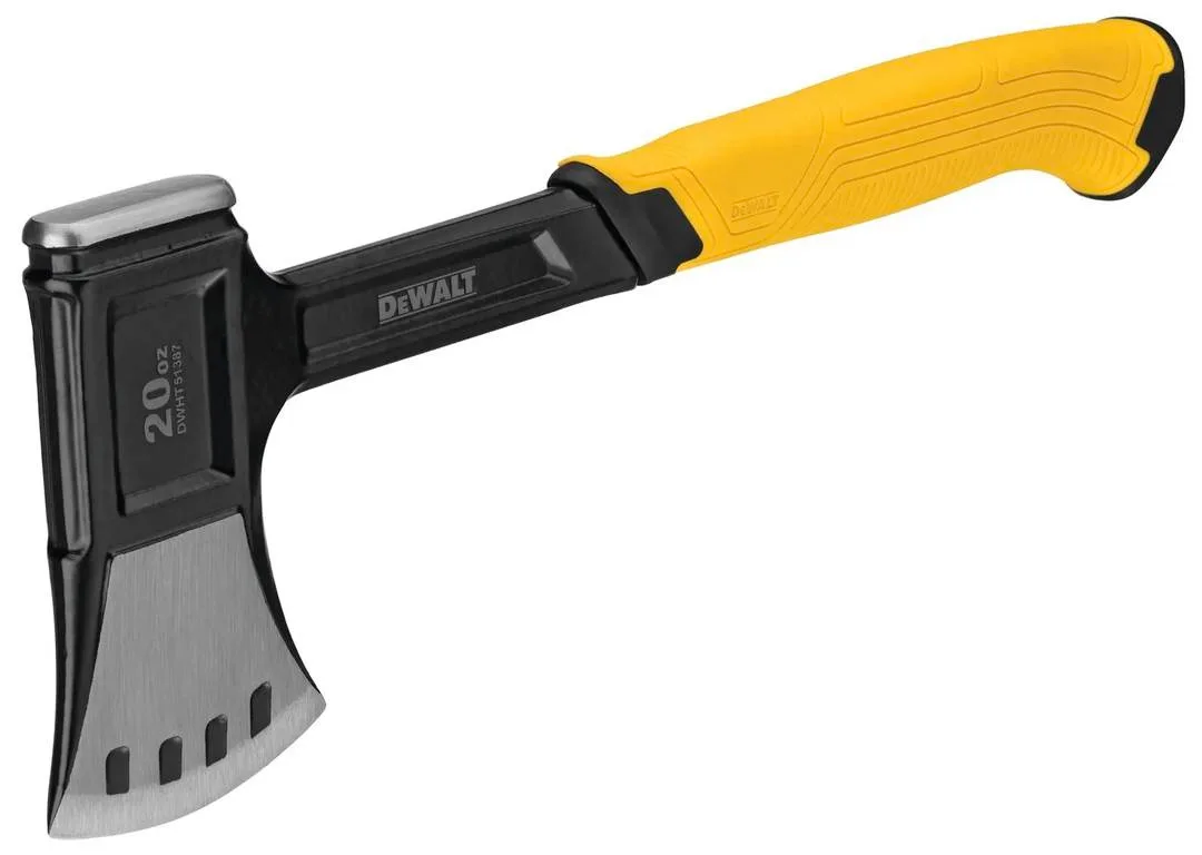Универсальный топор DeWALT с металлической прорезиненной рукояткой, 36 см, 990 г