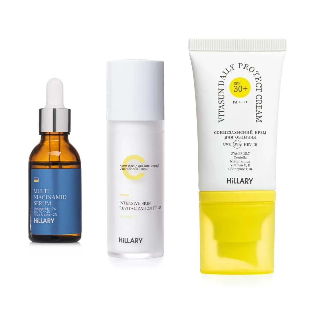 Комплекс для відновлення тону та захист від пігментації SPF 30 Hillary Tone Repair & Pigment Defense Set