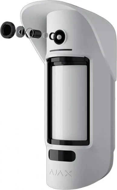 Датчик руху вуличний з фотофіксацією Ajax MotionCam Outdoor, Jeweler, бездротовий, білий (26074.84.WH1)