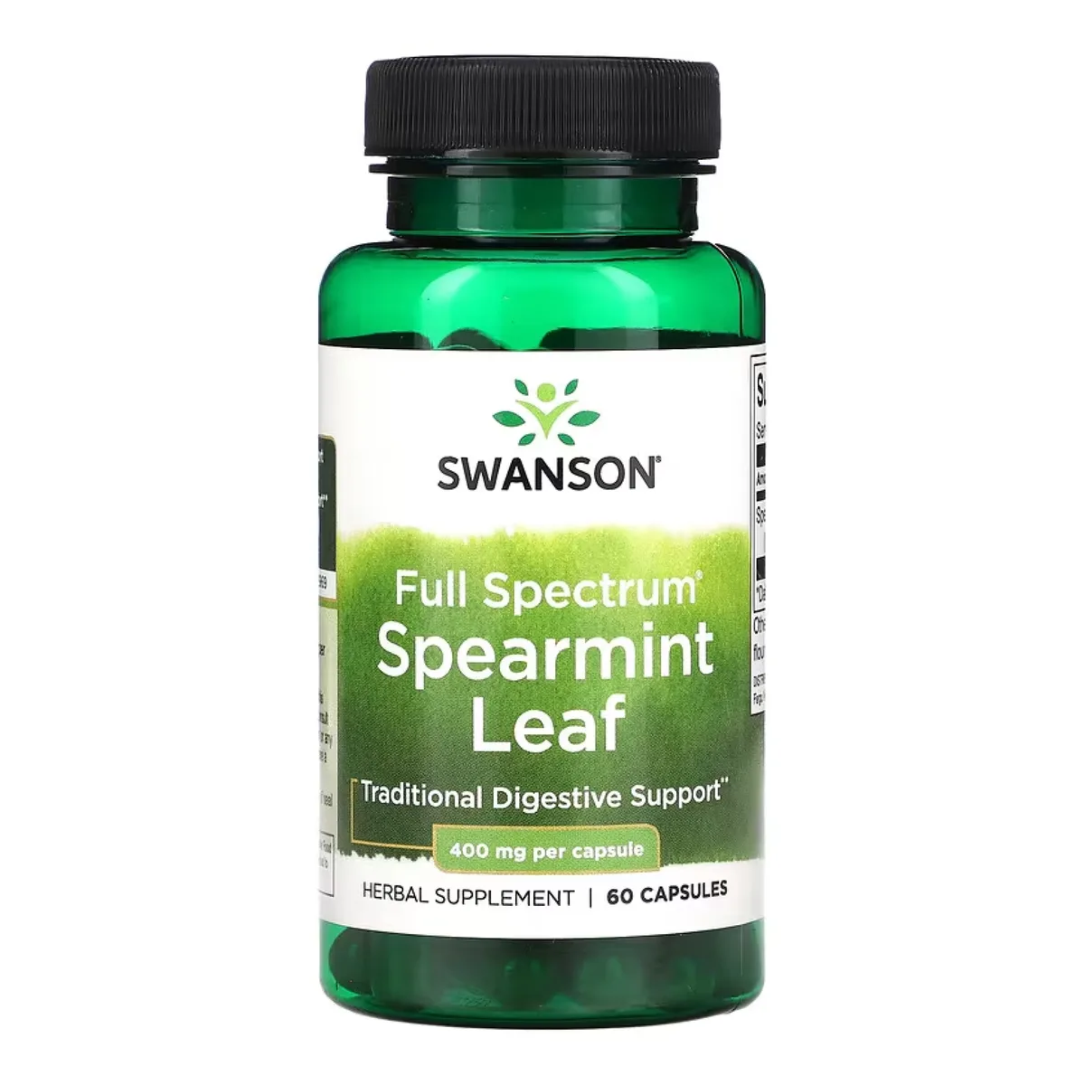 Full Spectrum Spearmint Leaf 400mg 60 капсул Рослинна добавка для травлення