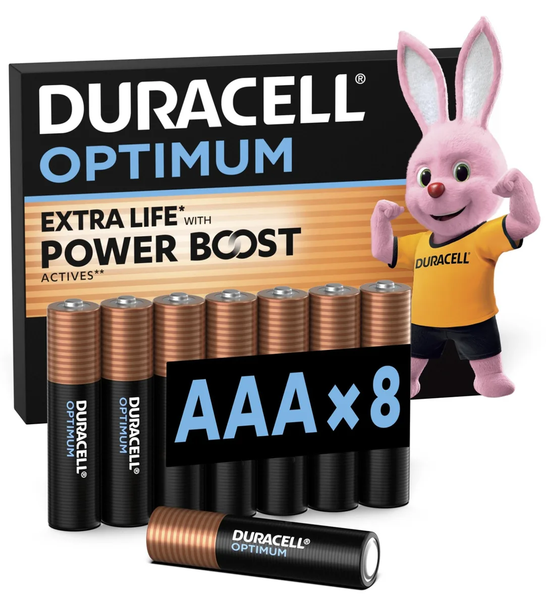 Лужні батарейки Duracell Optimum AAA 1,5 В 8 шт