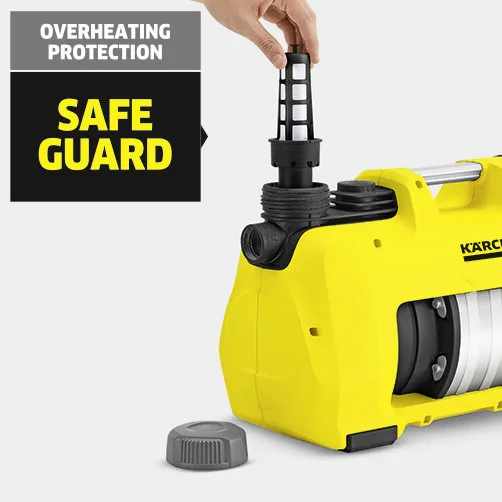Садовий насос Karcher BP 4 HG, 950 Вт, 3800 л/год, 45 м напору, 4.5 бар, 8 м висота всмоктування, 38°C, G1, 10.69 кг.