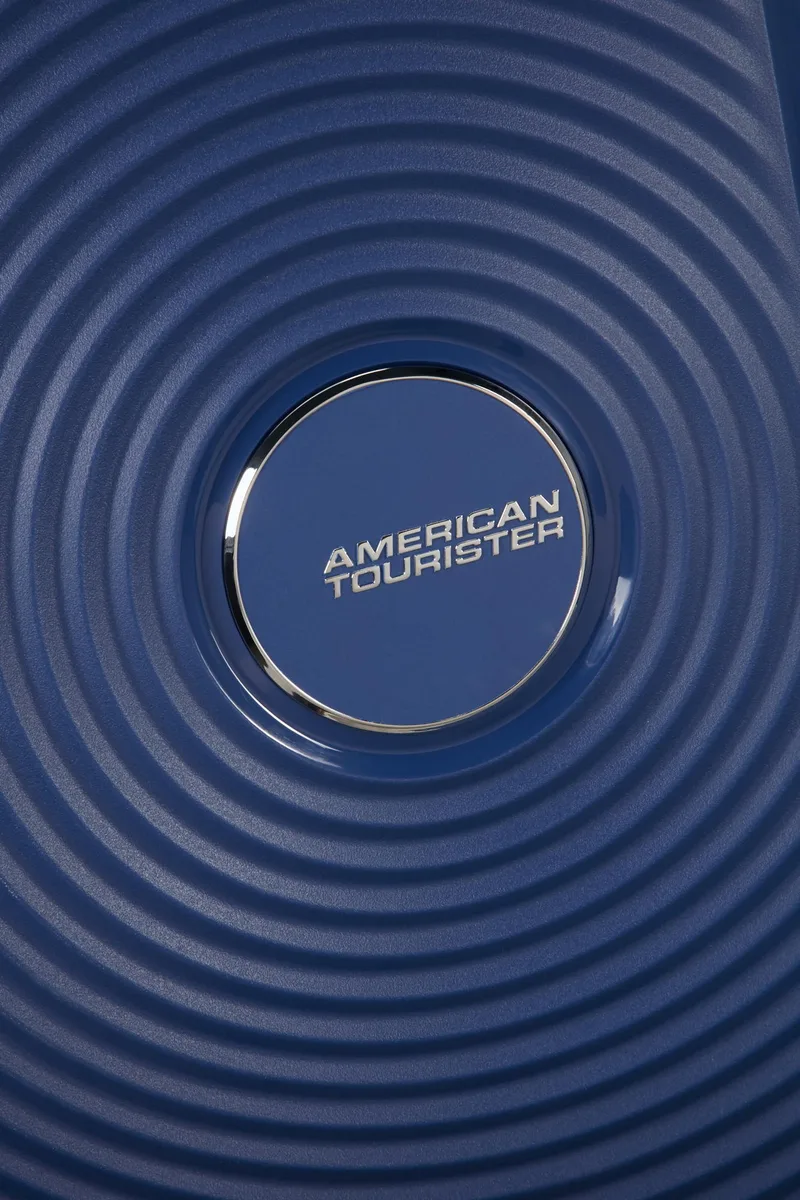 Валіза American Tourister, Soundbox, поліпропілен, середня, 67см, 71.5/81л, TSA, 4 колеса, EXP, темно-синій