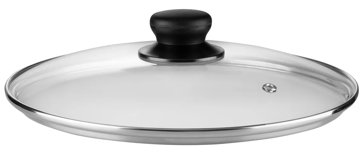 Кришка ARDESTO Gemini Gourmet, 24 см, жаростійке скло, нержавіюча сталь, бакелітова ручка.