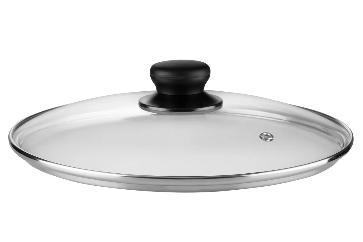 Кришка ARDESTO Gemini Gourmet, 24 см, жаростійке скло, нержавіюча сталь, бакелітова ручка.