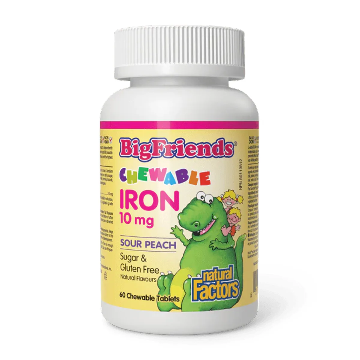 Жевательные таблетки Natural Factors BigFriends Железо 10 мг 60 шт Вкус персика