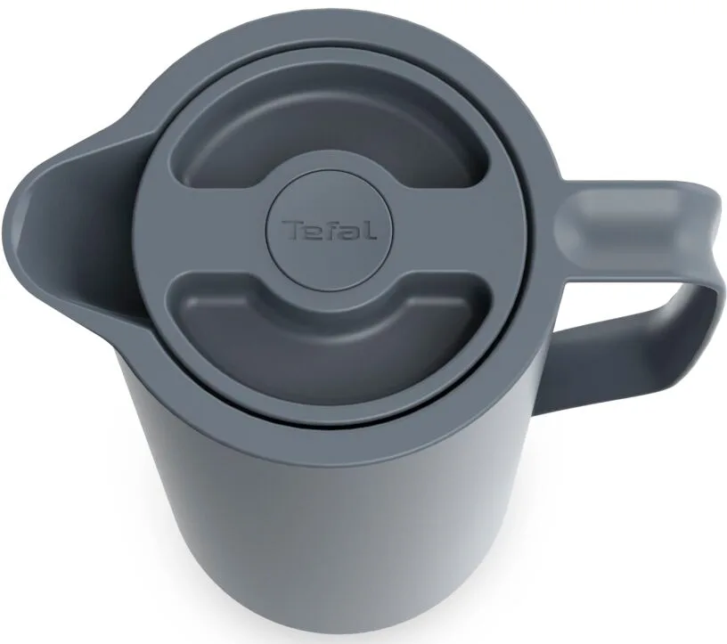 Термокувшин Tefal стекло 1л серый с двойными стенками