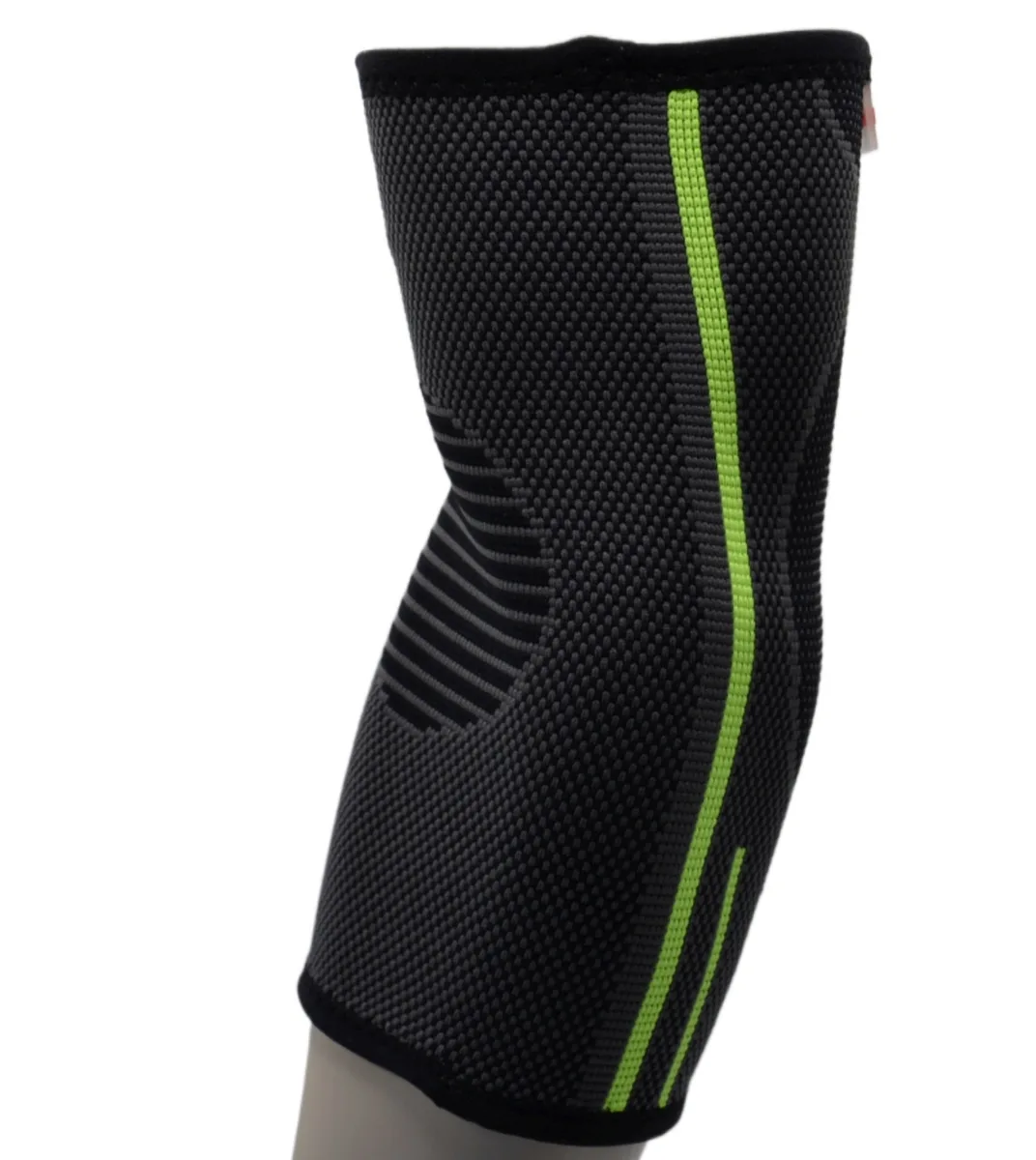 Компрессионный налокотник MadMax хлопок M серый/неоновый зеленый