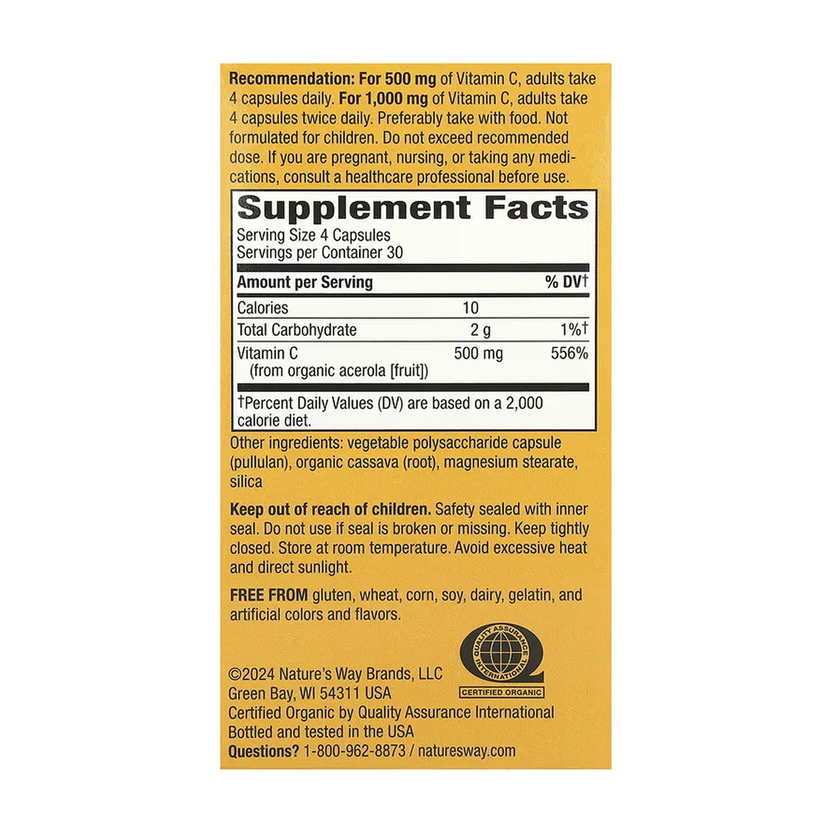 Vitamin C ProDobro органический из ацеролы 120 капсул