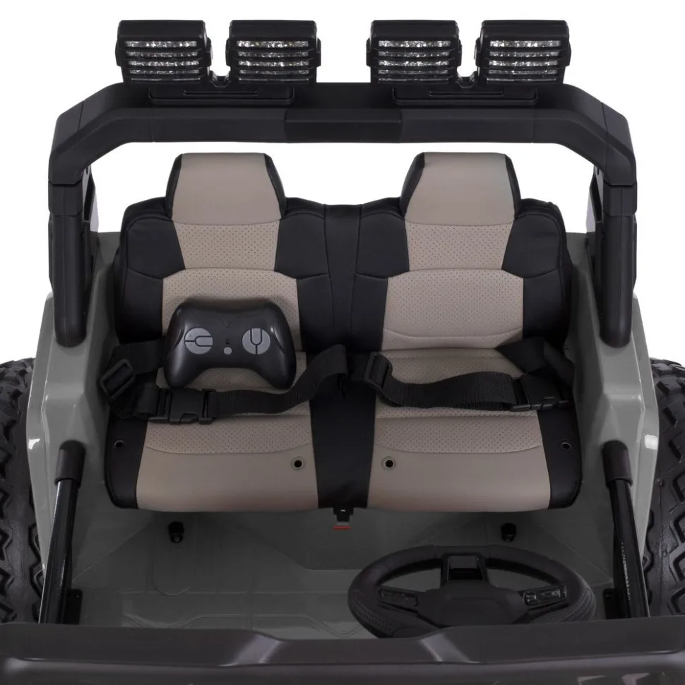 Дитячий електромобіль Bambi Racer екокожа джип 113х87х92 см Чорний