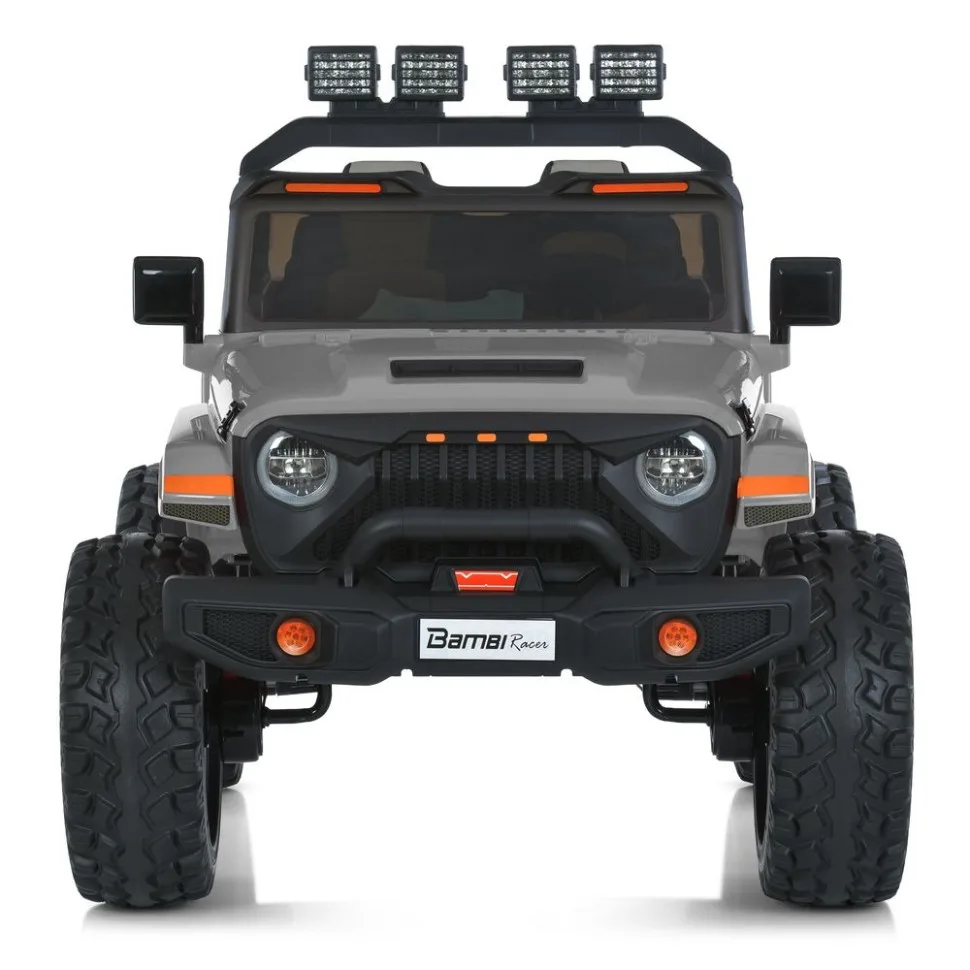 Дитячий електромобіль Bambi Racer екокожа джип 113х87х92 см Чорний