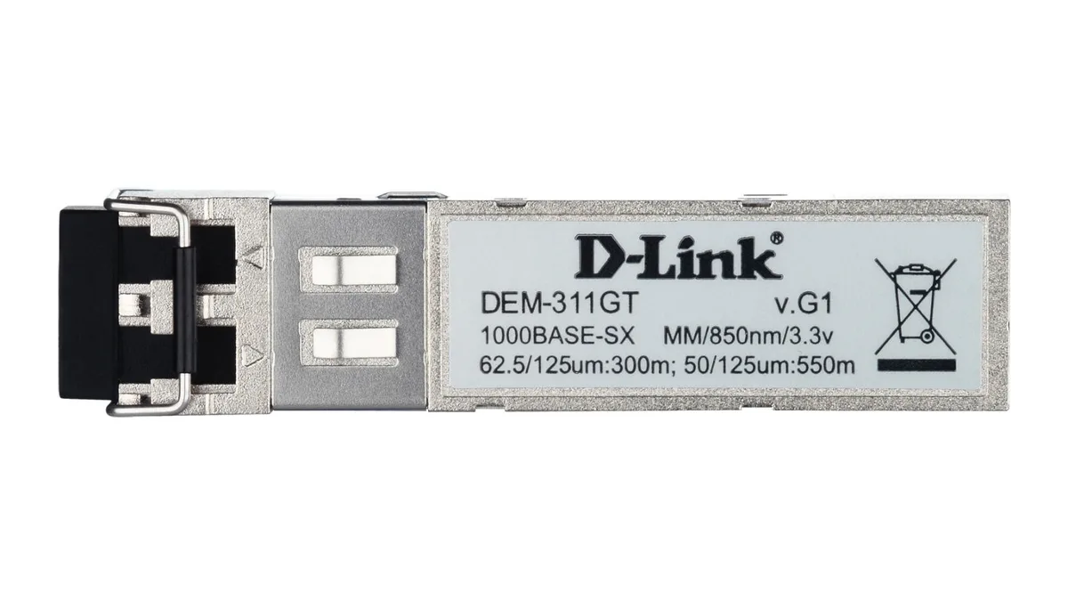 Трансивер D-Link DEM-311GT SFP, 1x1000BaseSX, MM 550м, LC (10шт/уп)