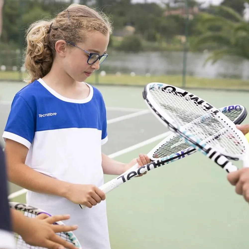 Тенісна ракетка Tecnifibre алюміній 21 дюйм біла для дітей