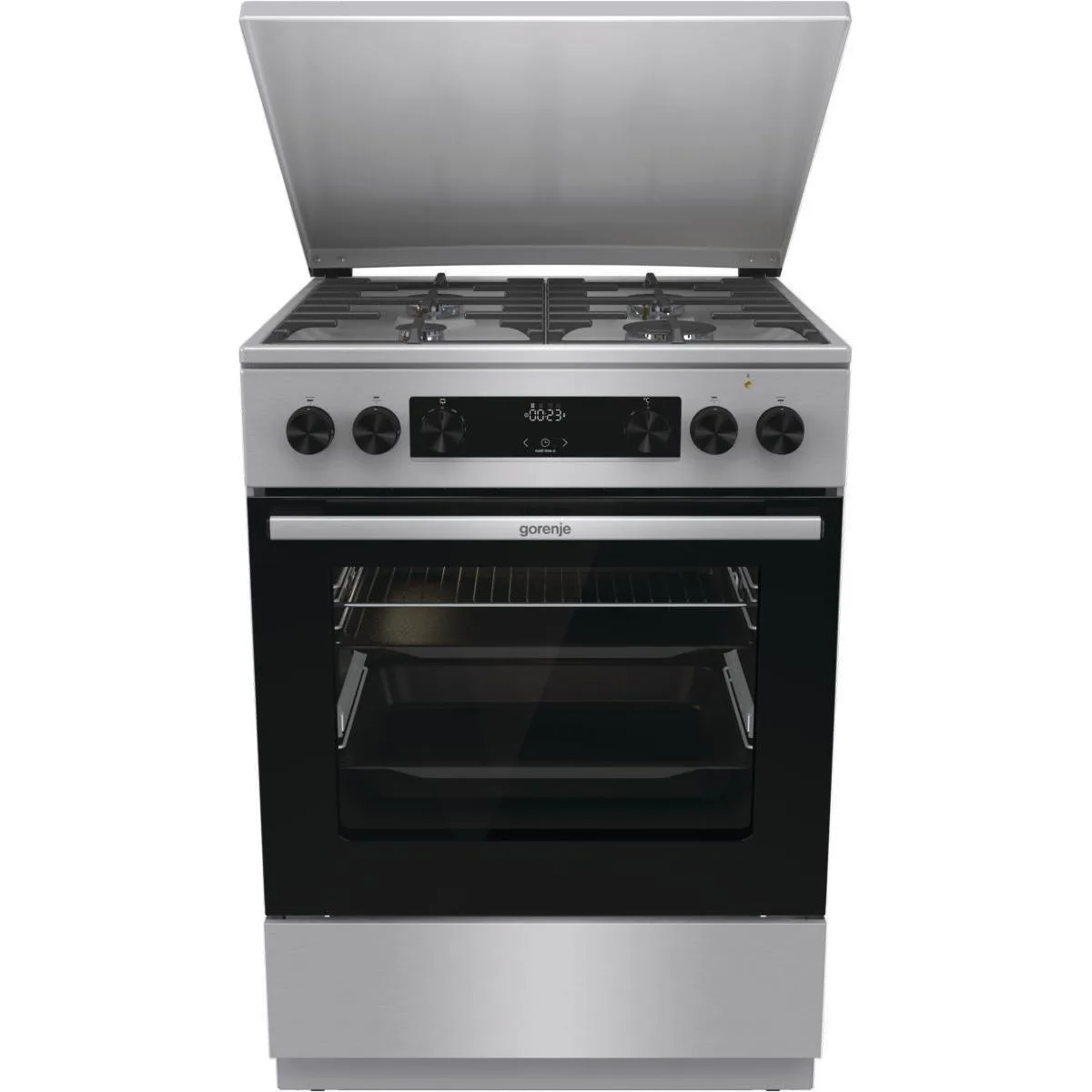 Плита Gorenje комбінована нержавіюча сталь 60x60 см 71 л 4 конфорки