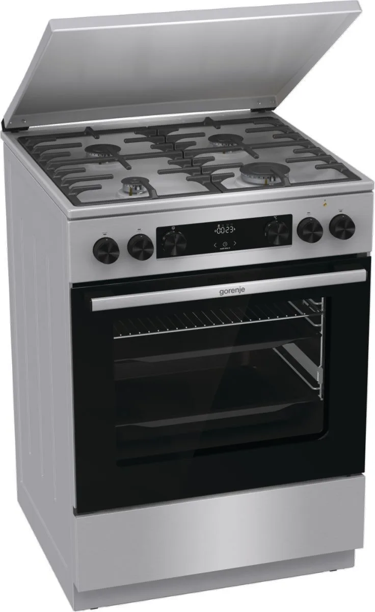 Плита Gorenje комбінована нержавіюча сталь 60x60 см 71 л 4 конфорки