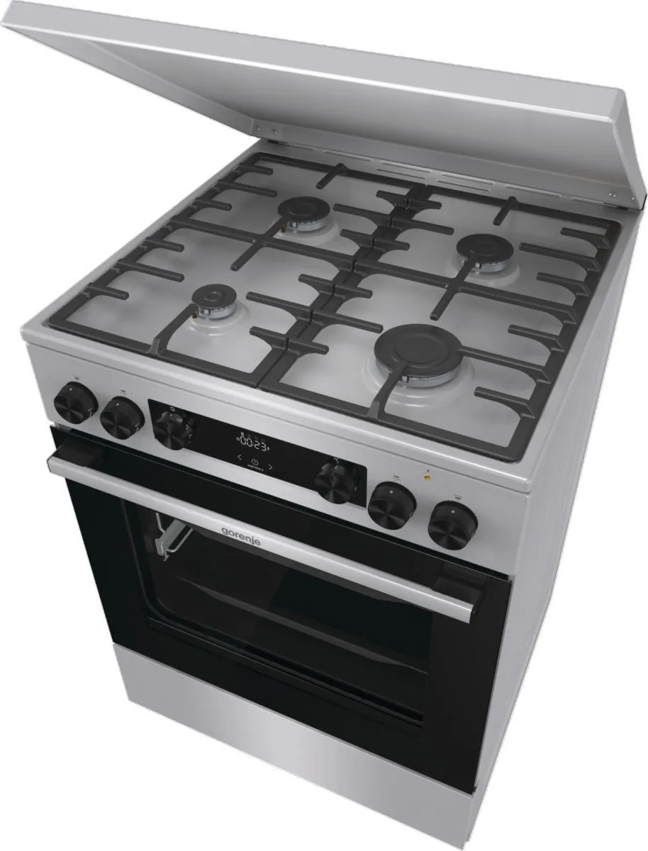 Плита Gorenje комбінована нержавіюча сталь 60x60 см 71 л 4 конфорки