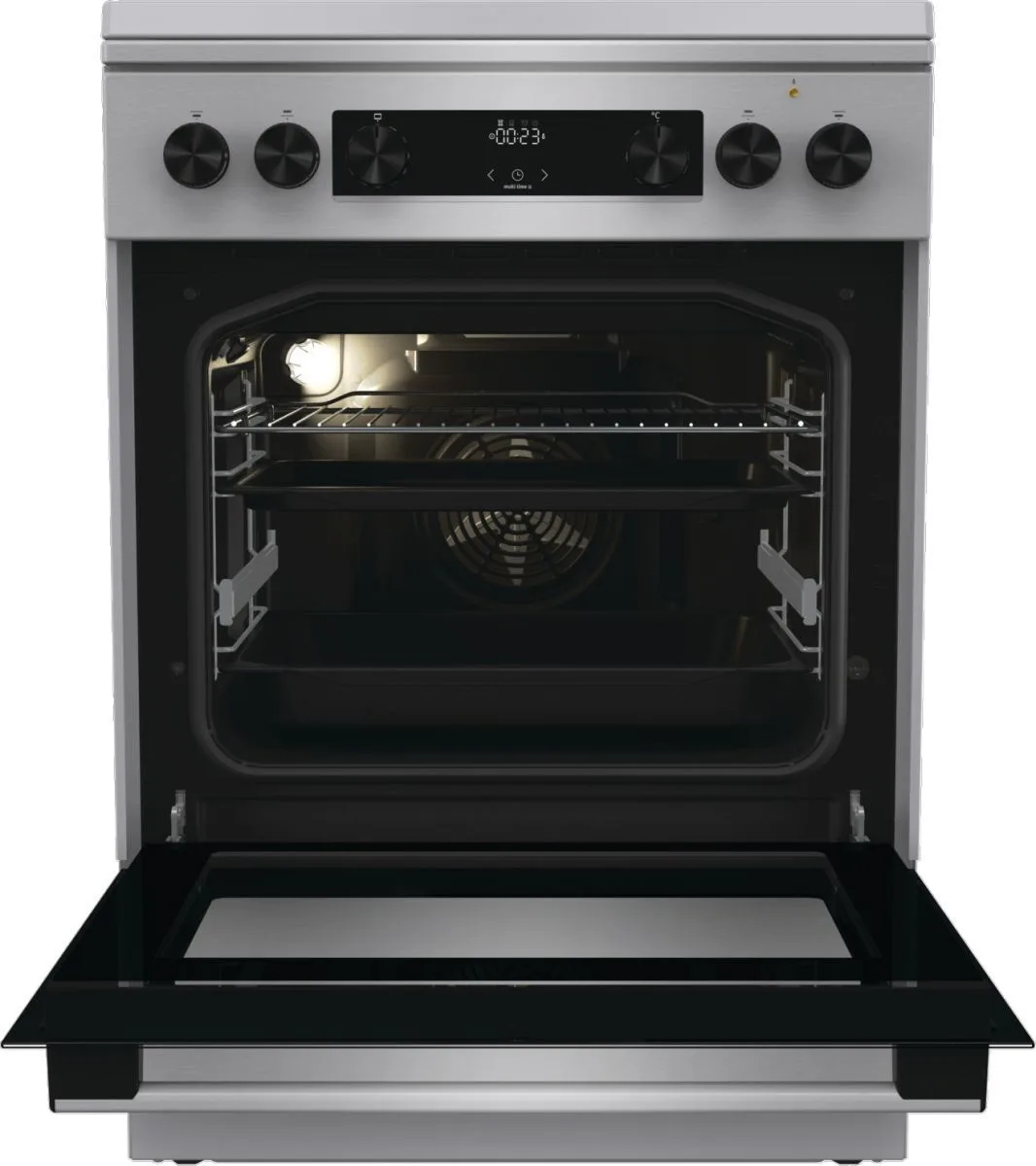 Плита Gorenje комбінована нержавіюча сталь 60x60 см 71 л 4 конфорки