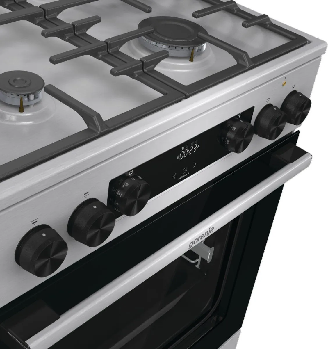 Плита Gorenje комбінована нержавіюча сталь 60x60 см 71 л 4 конфорки