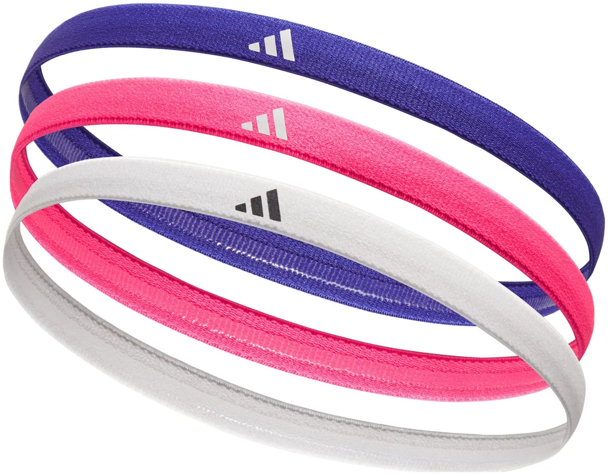 Пов'язки на голову Adidas поліестер One Size рожевий синій білий 3 шт