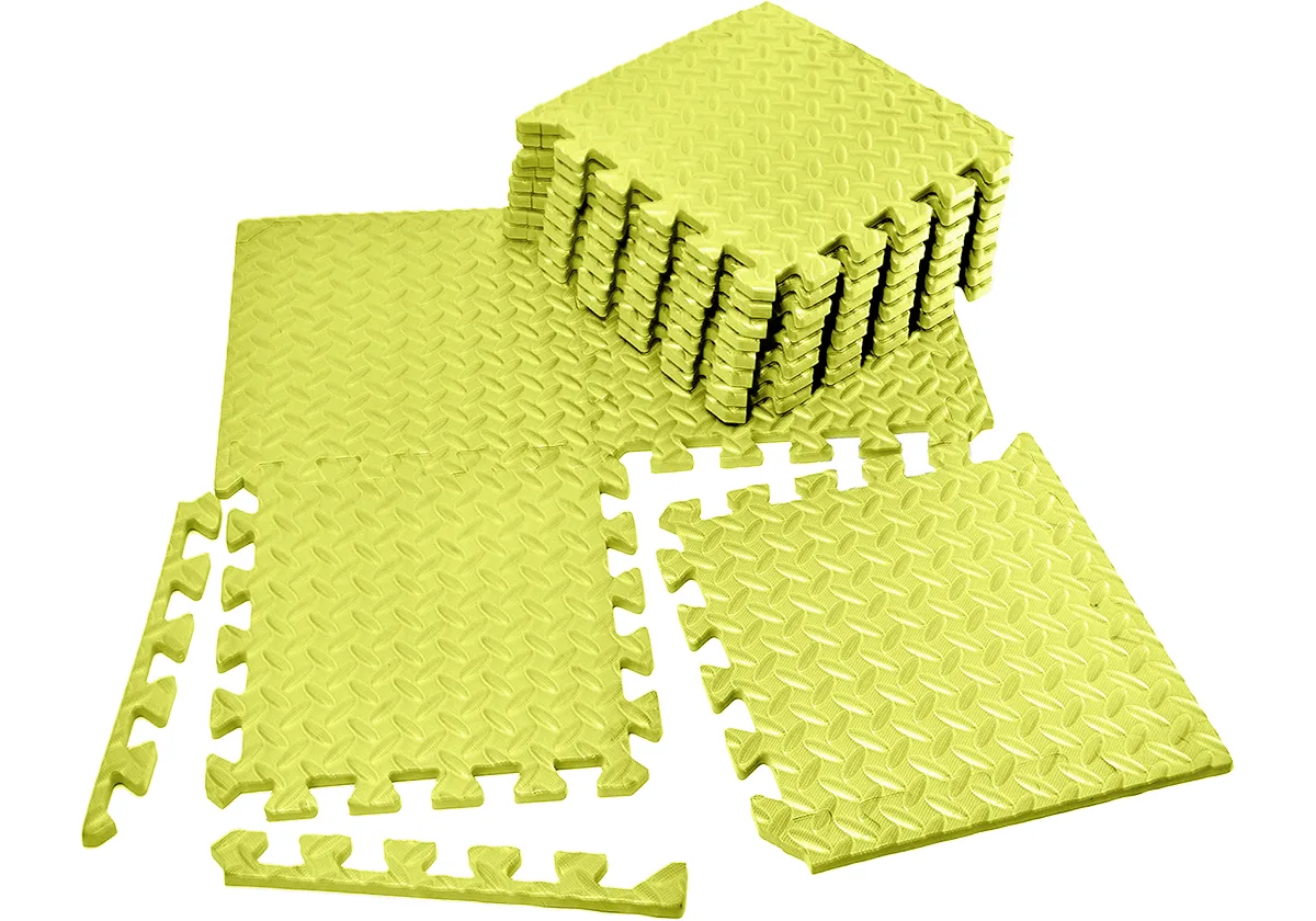 Татамі мат EasyFit EVA 30х30 см жовтий 8 шт