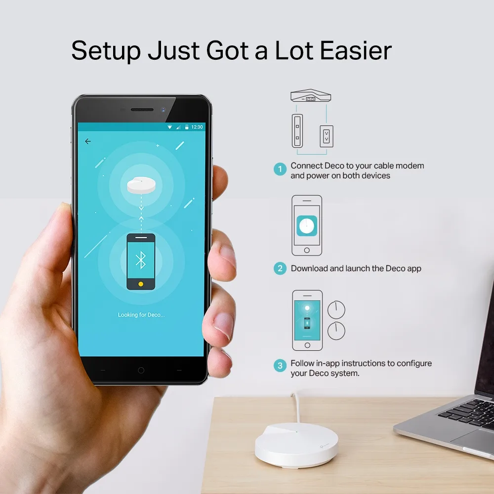 Система WiFi-Mesh TP-LINK Deco M5 AC1300, 1xGE LAN, 1xGE WAN, 2мод