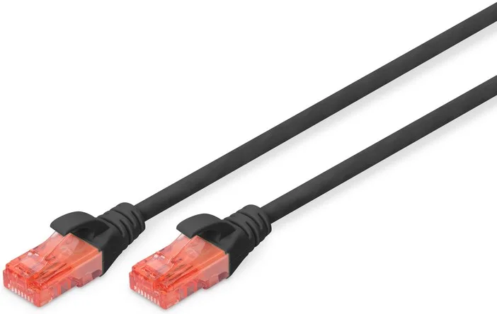 Патч-корд DIGITUS CAT 6 UTP, 10м, AWG 26/7, Cu, LSZH, чорний