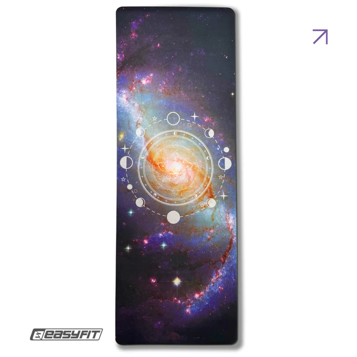 Коврик для йоги EasyFit замша-каучук 183х61 см Світло-фіолетовий Місяць