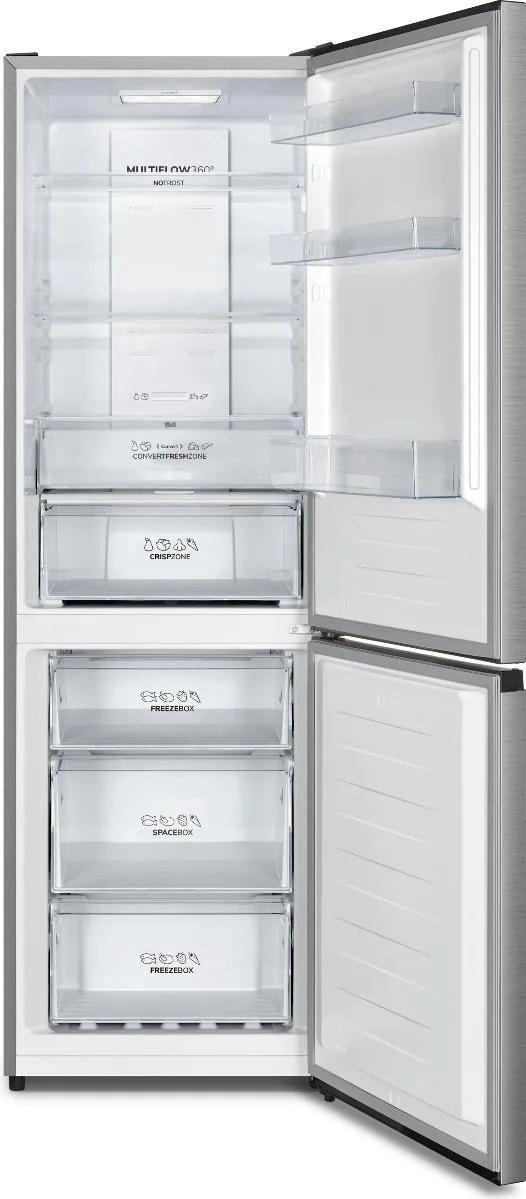 Холодильник Gorenje двокамерний 185х60х60 см 300 л сірий A++ NoFrost Plus Fresh zone