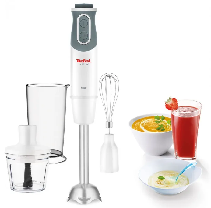 Занурювальний блендер Tefal 800 Вт нержавіюча сталь 39,7х13,2х13,2 см білий