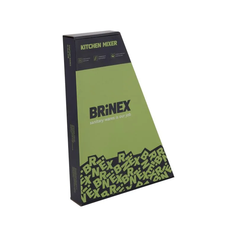 Змішувач для кухні U-подібний Brinex Pure 015F поворотний одноважільний нержавіюча сталь графіт 234 мм