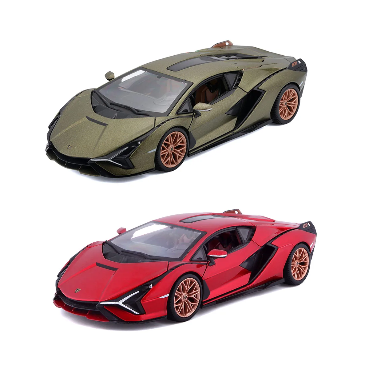 Автомодель Bburago метал 1:24 зелений металік червоний металік