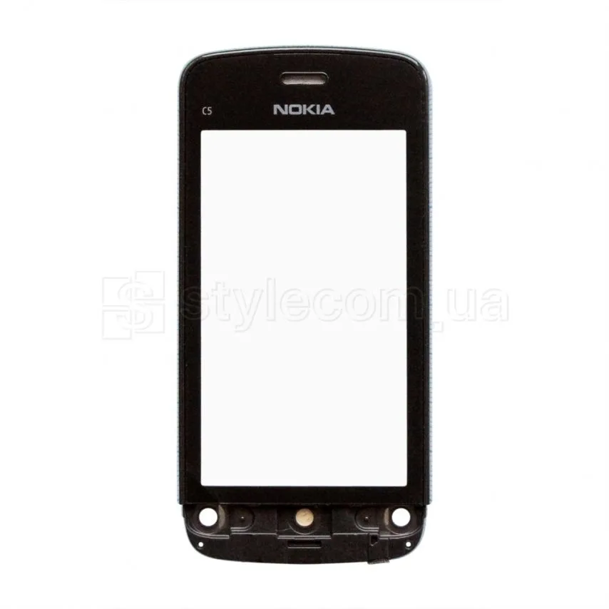 Тачскрін сенсор Nokia чорний 3,2 дюйма Original Quality з рамкою